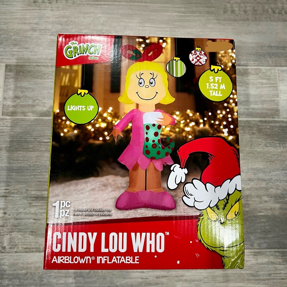 Cindy Lou Who 5 Ft Christmas Airblown Inflatable‎ Dr. Seuss The Grinch